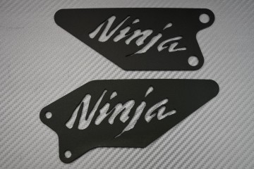 Brackets / Pair of Heel Rests KAWASAKI - NINJA Logo