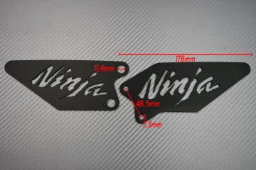 Brackets / Pair of Heel Rests KAWASAKI - NINJA Logo